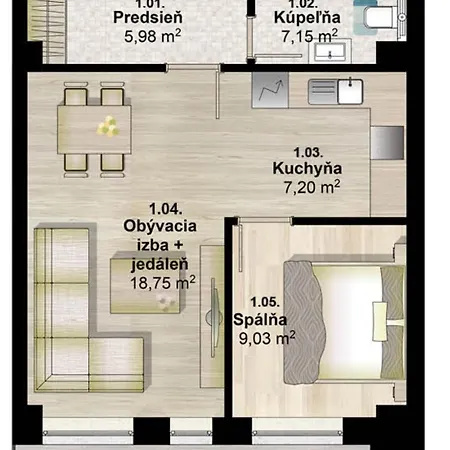 Maison De Veve Apartmán Michal na Ostrove